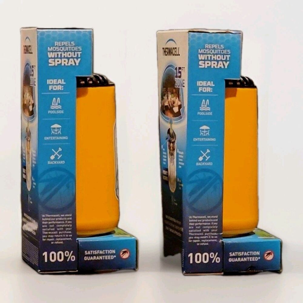 Thermacell Patio Shield Mosquito Repeller, Citrus Yellow, No Spray Set of 2 - Picture 4 of 5